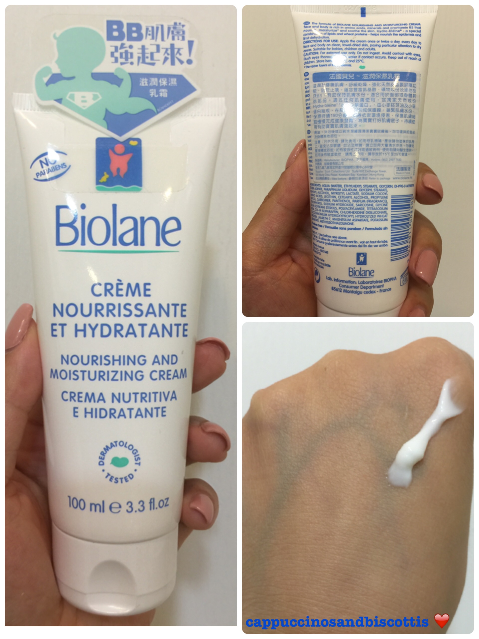 Biolane Nourishing and Moisturizing Cream Review – cappuccinos and biscottis